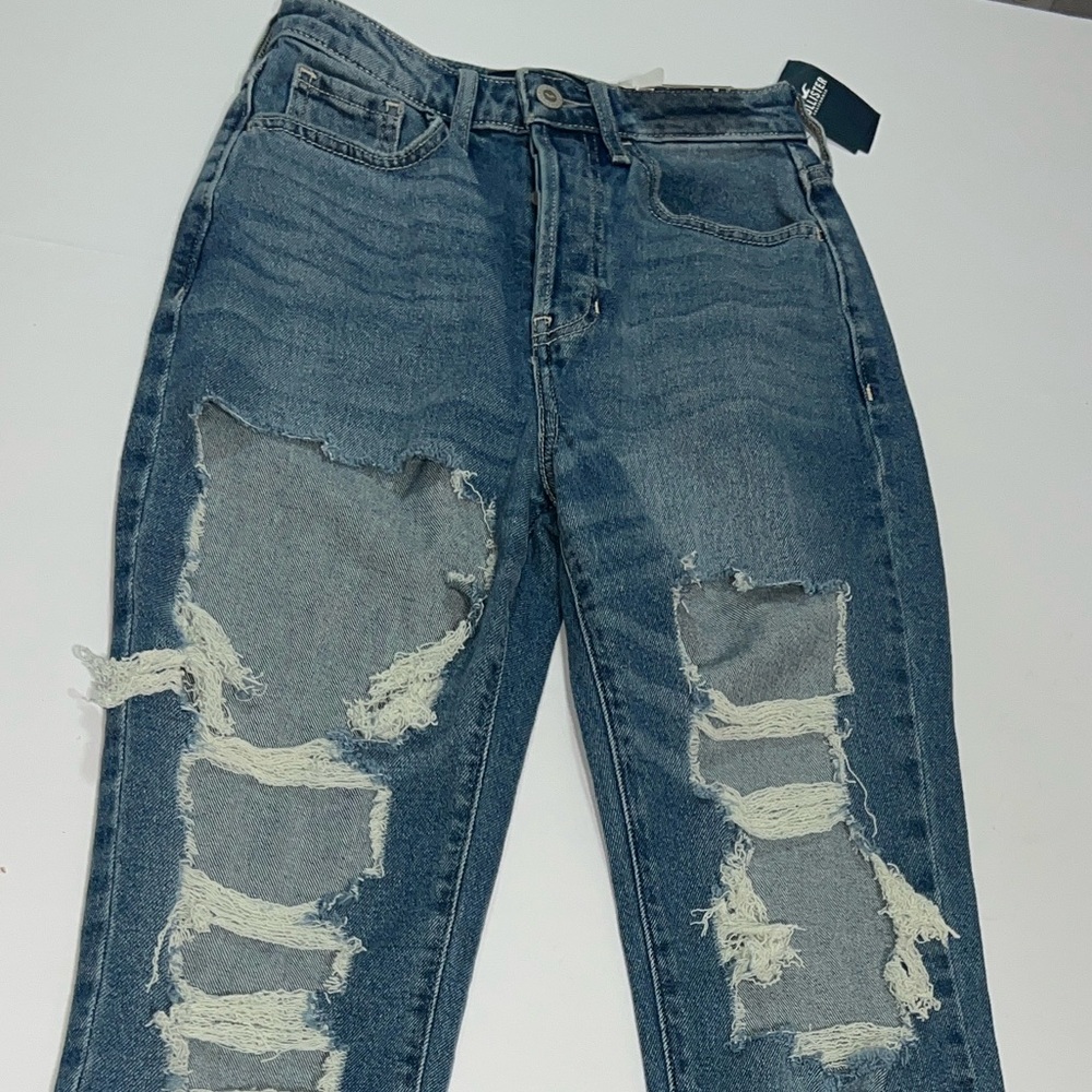 Hollister Distressed Straight Leg Jeans Womens Size 24
